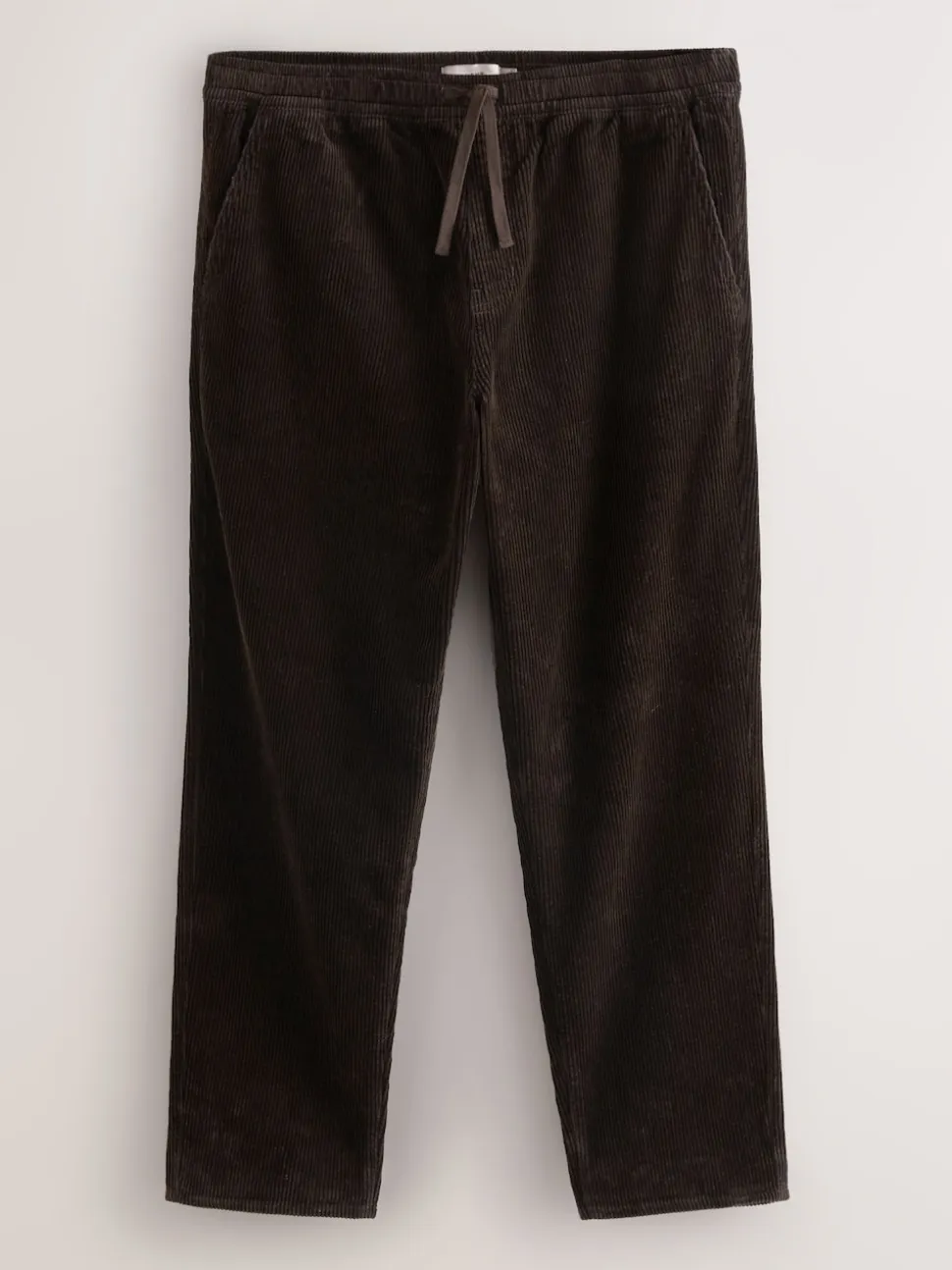 Brown Relaxed Tapered Fit Corduroy Joggers