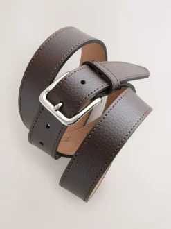 Brown Signature Casual Skinny Leather Belt