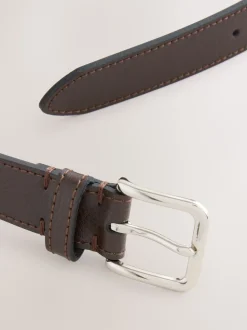Brown Signature Casual Skinny Leather Belt