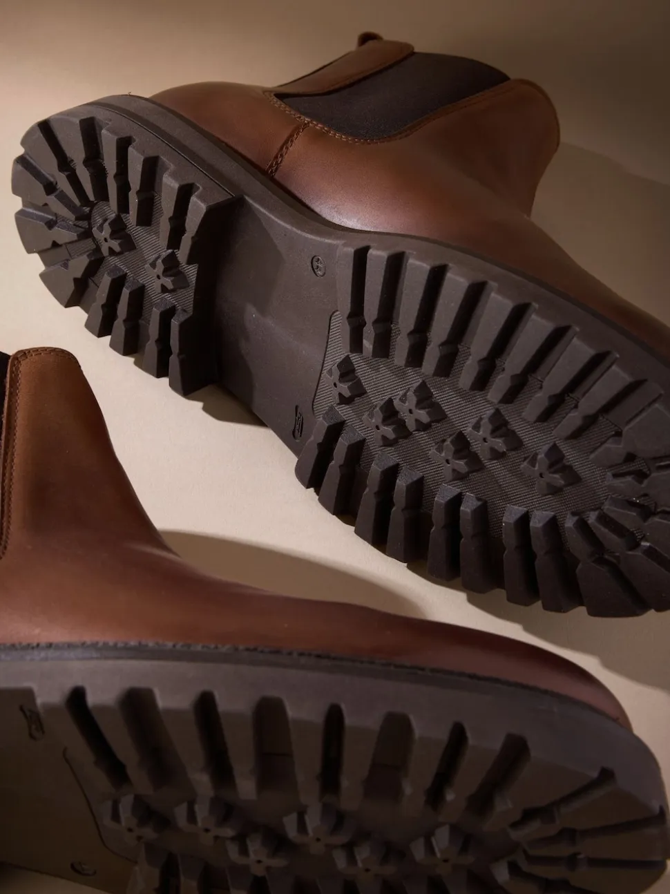 Brown Signature Leather Chelsea Boots