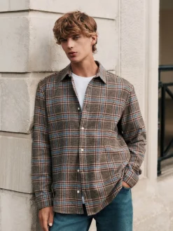 Brown Signature Long Sleeve Check Shirt