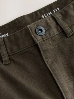 Brown Single Slim Fit Classic Stretch Jeans