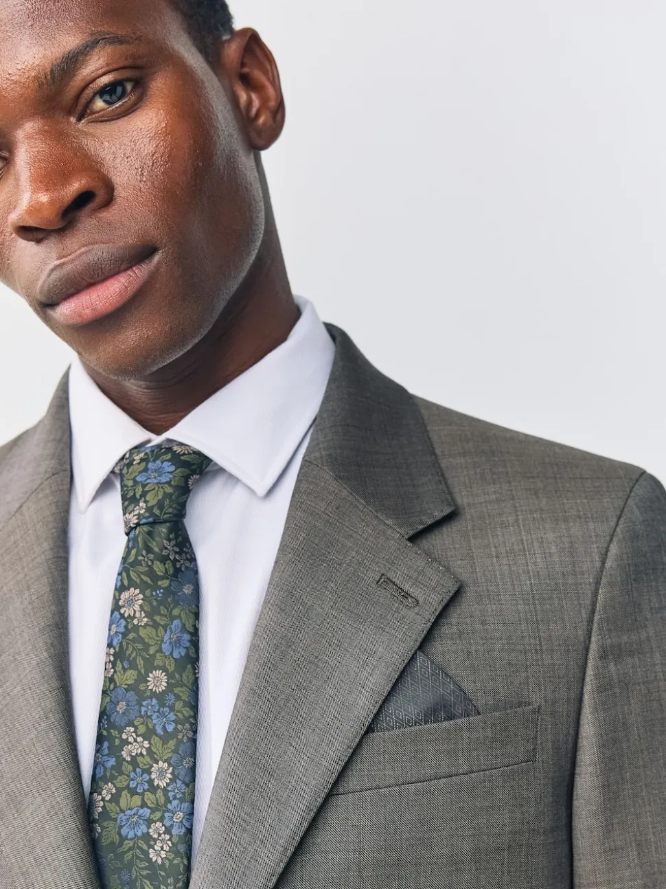 Brown Slim Fit Signature Cerutti 100% Italian Wool Suit Jacket