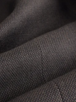 Brown Slim Fit Wool Blend Suit Jacket