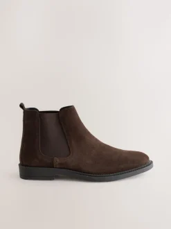 Brown Smart Suede Chelsea Boots