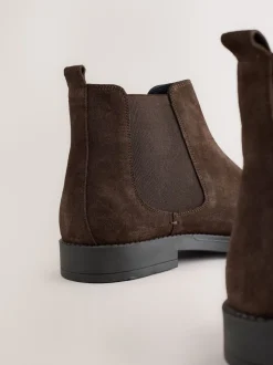 Brown Smart Suede Chelsea Boots