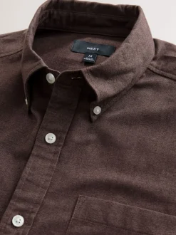Brown Soft Touch Oxford Long Sleeve Shirt