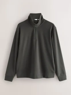 Brown Soft Touch Quarter Zip Neck Fleece