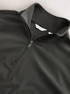 Brown Soft Touch Quarter Zip Neck Fleece