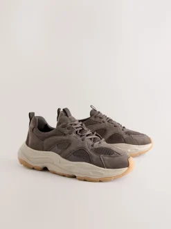 Brown Suede Trim Runners