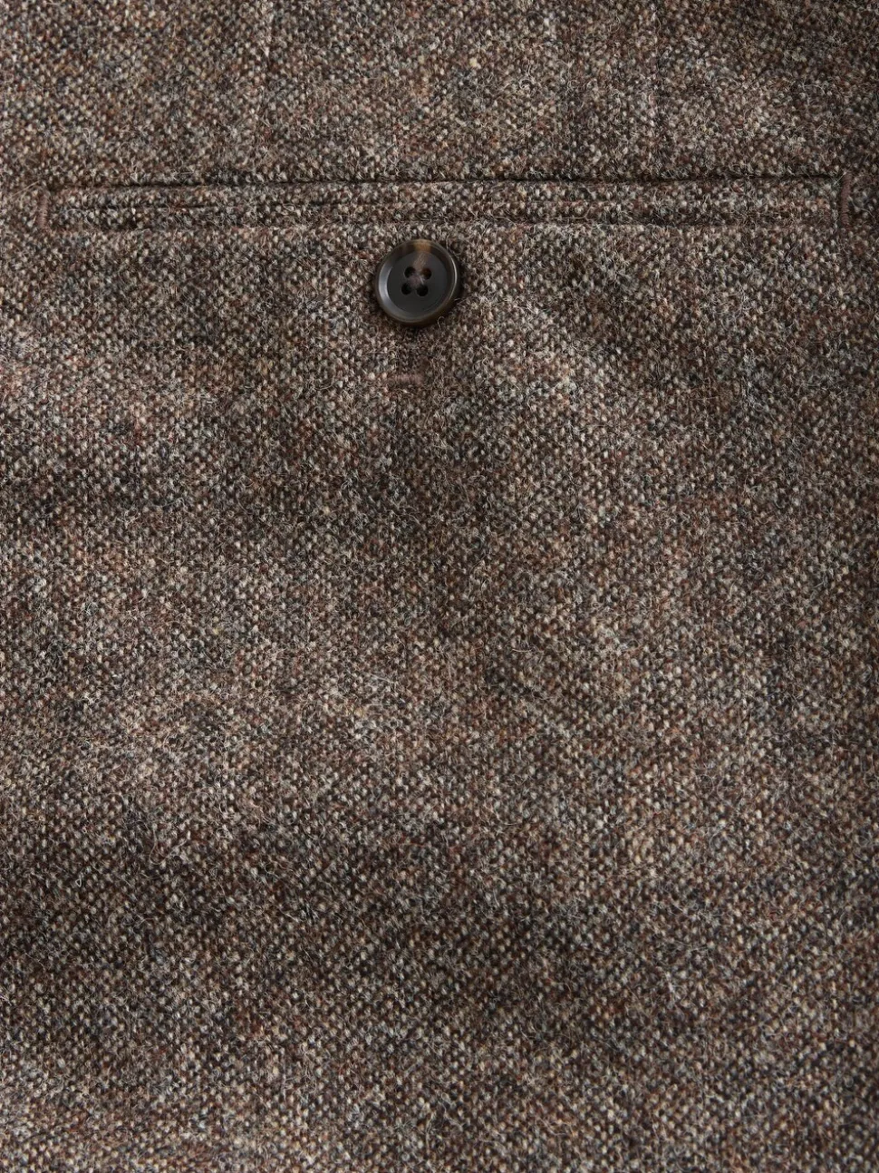 Brown Tailored Fit Signature Abraham Moon 100% British Wool Donegal Suit Trousers