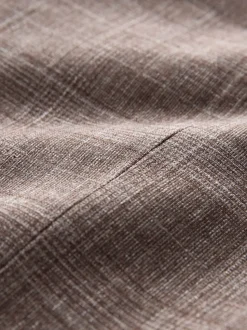 Brown Trimmed Check Suit Waistcoat