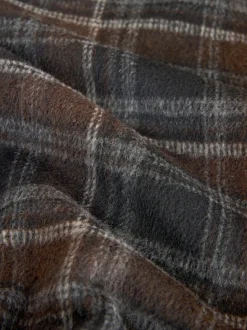 Brown Twin Pocket Long Sleeve Check Overshirt