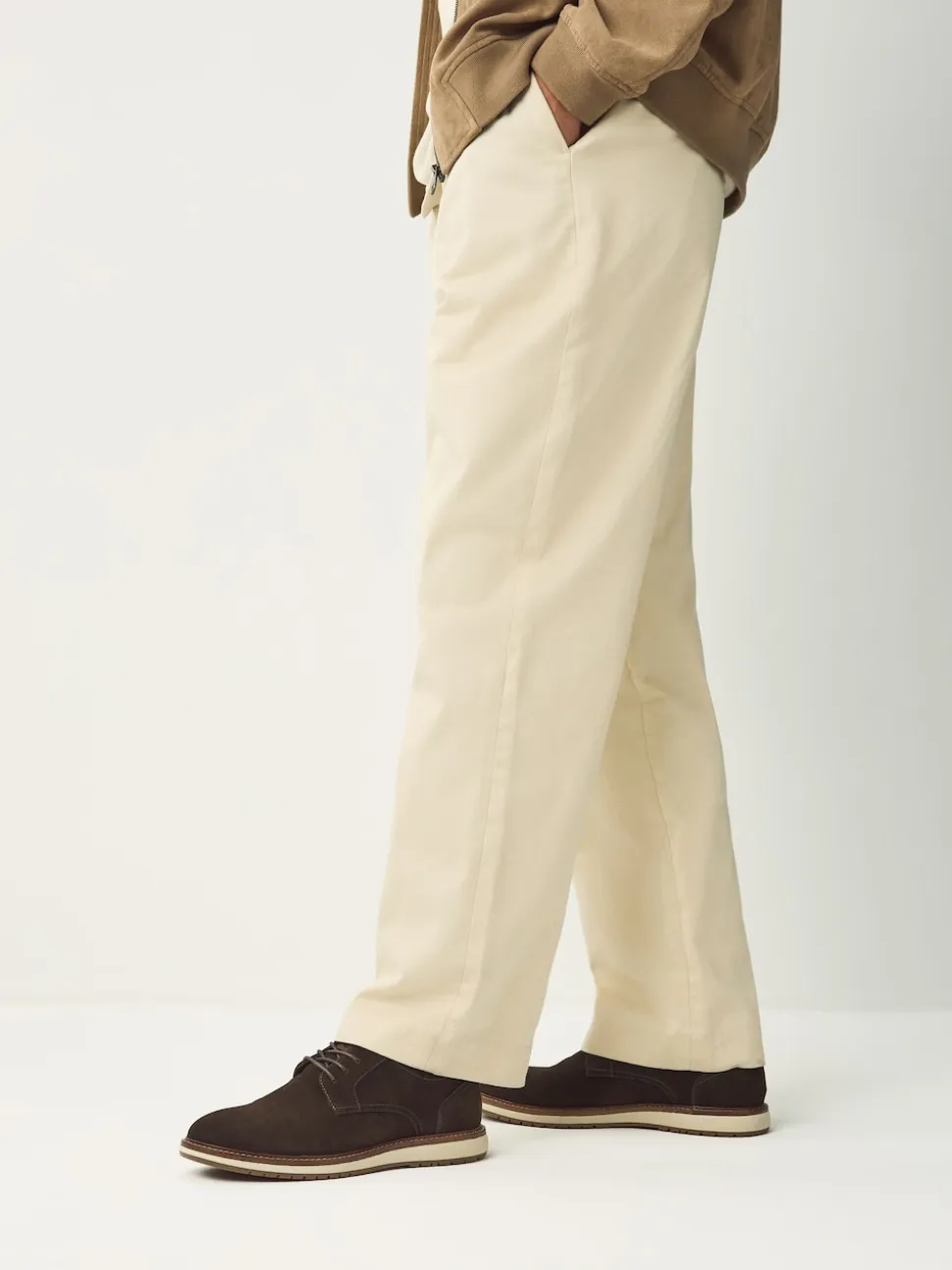 Brown Wedge Derby Shoes