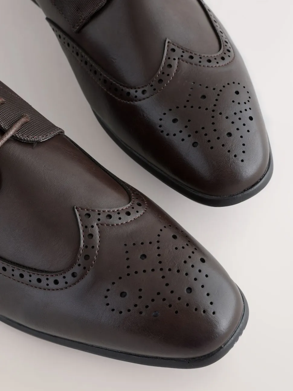 Brown Wide Fit Brogue Shoes