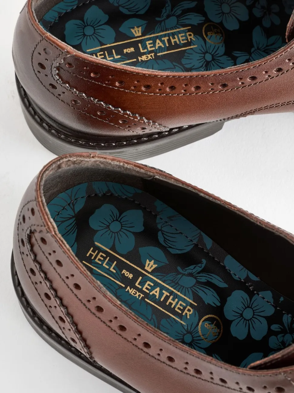 Brown Wide Fit Leather Derby Brogues