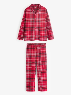 Bump It Up Maternity Red Mens Flannel Pyjamas