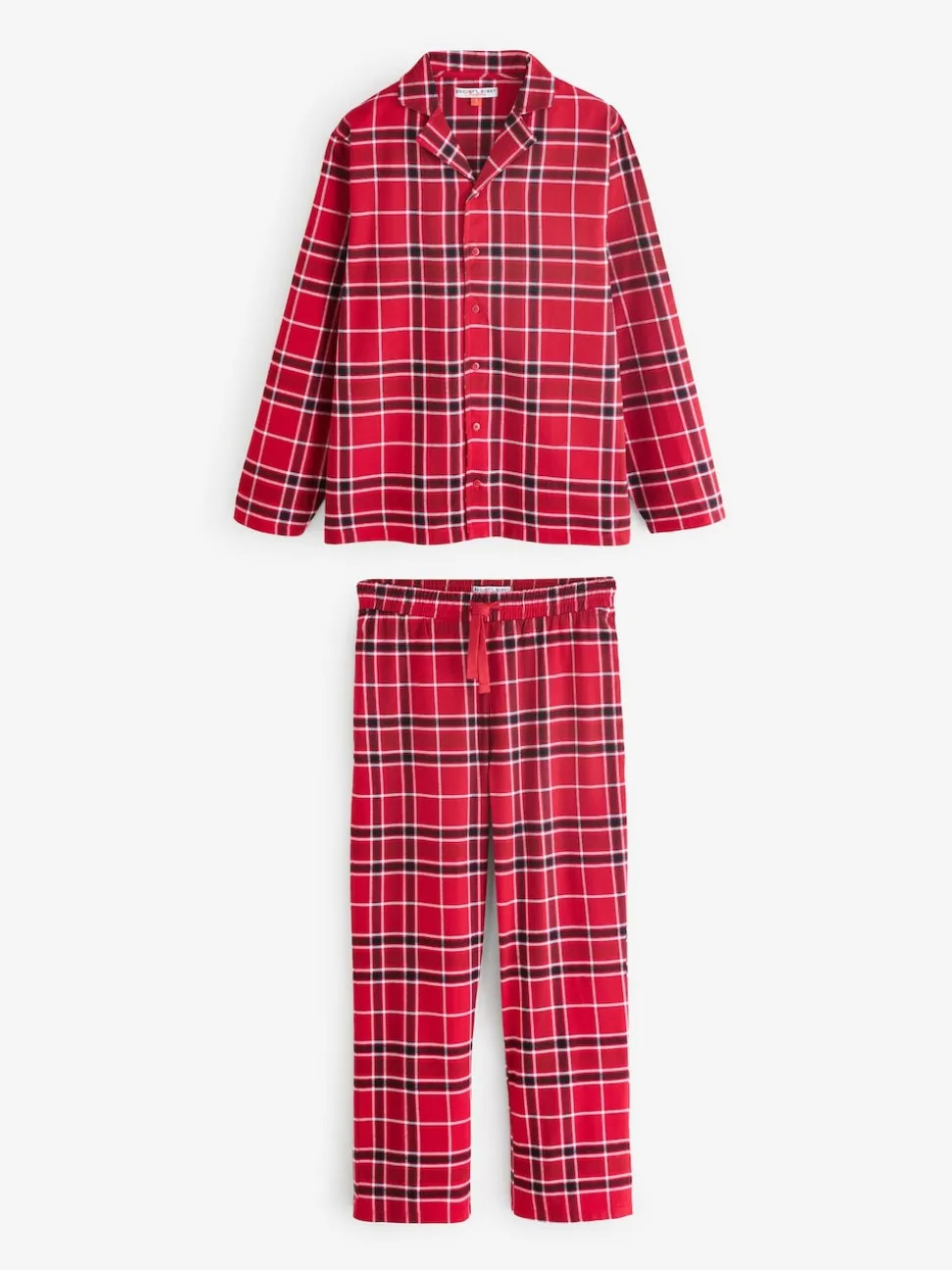 Bump It Up Maternity Red Mens Flannel Pyjamas