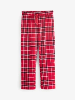 Bump It Up Maternity Red Mens Flannel Pyjamas
