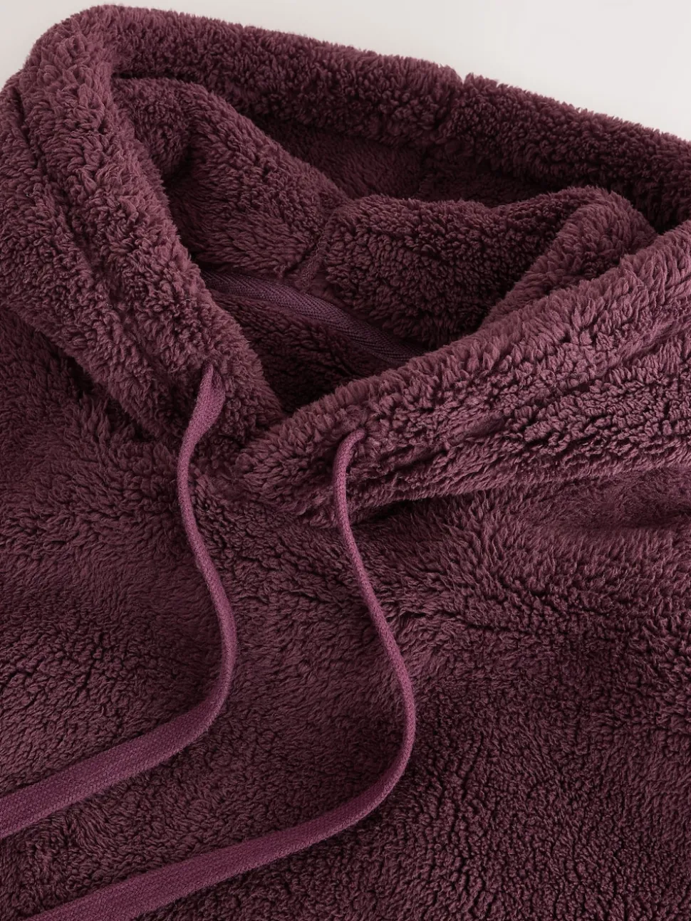 Burgundy Red Borg Overhead Hoodie