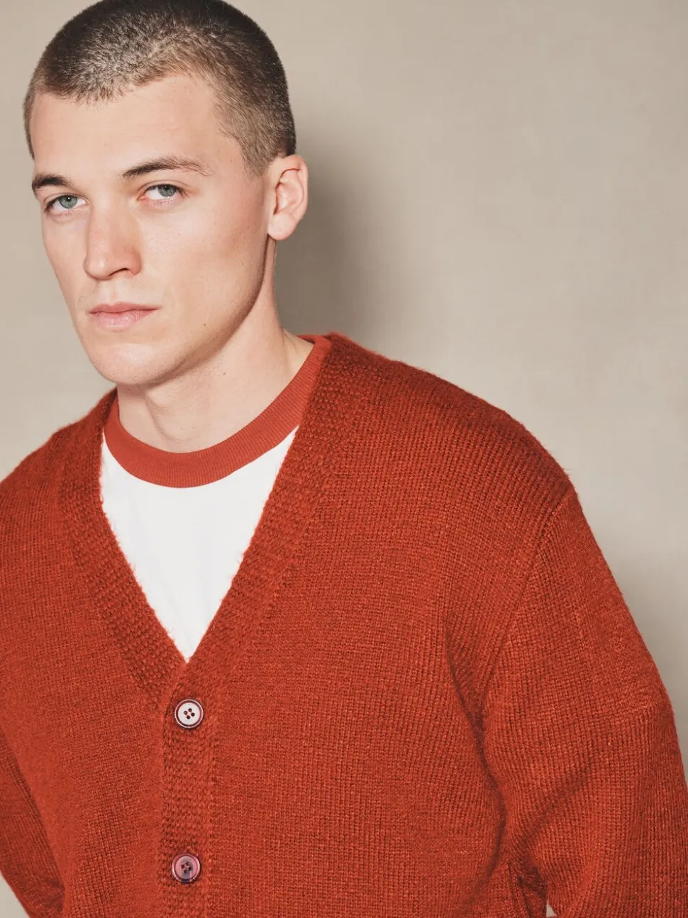 Burgundy Red EDIT Knitted Cardigan