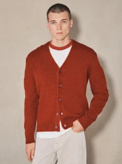 Burgundy Red EDIT Knitted Cardigan