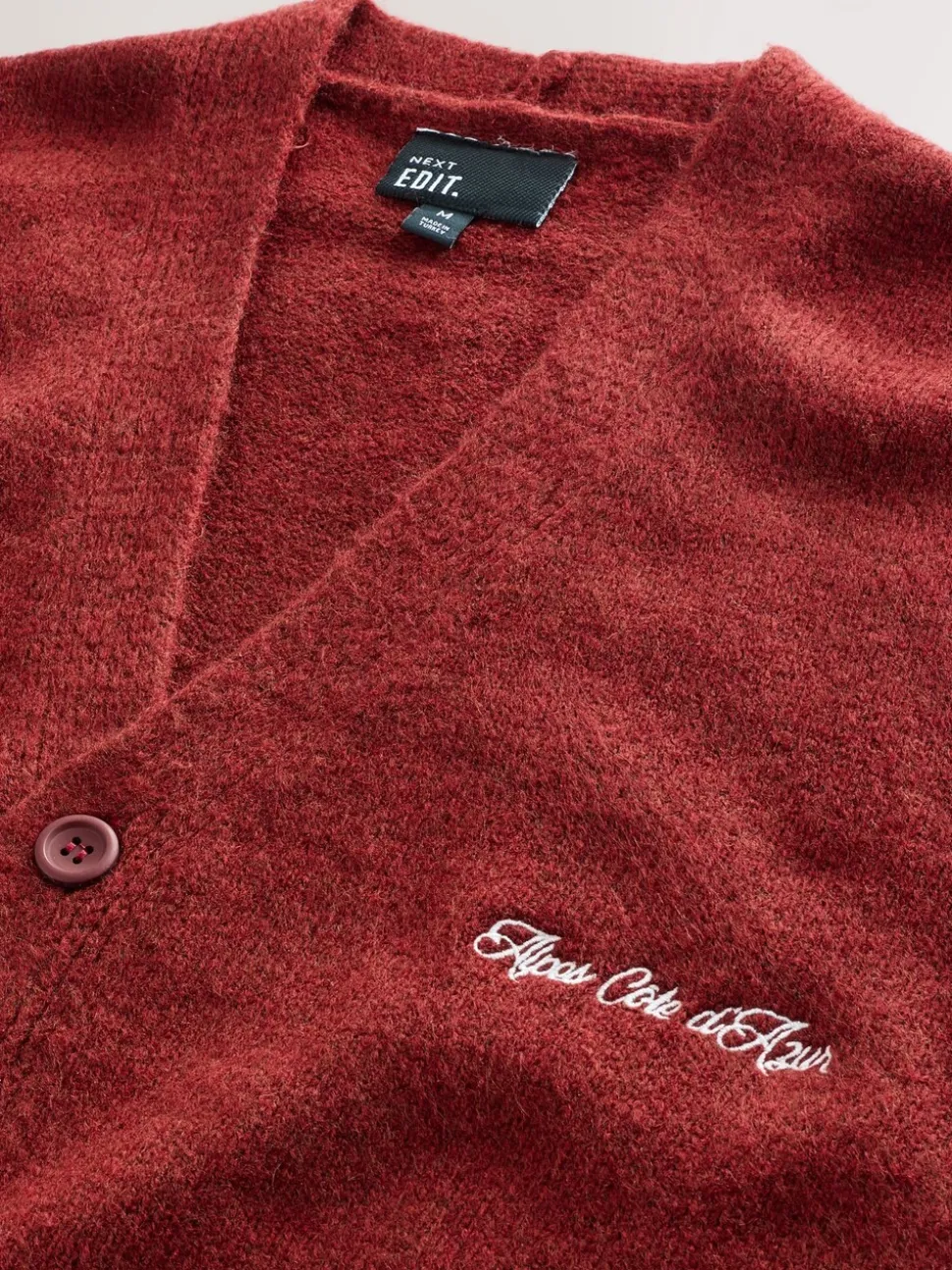 Burgundy Red EDIT Knitted Cardigan