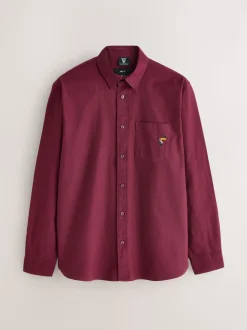 Burgundy Red Guinness Oxford Long Sleeve Shirt