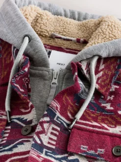 Burgundy Red Navajo Style Shacket
