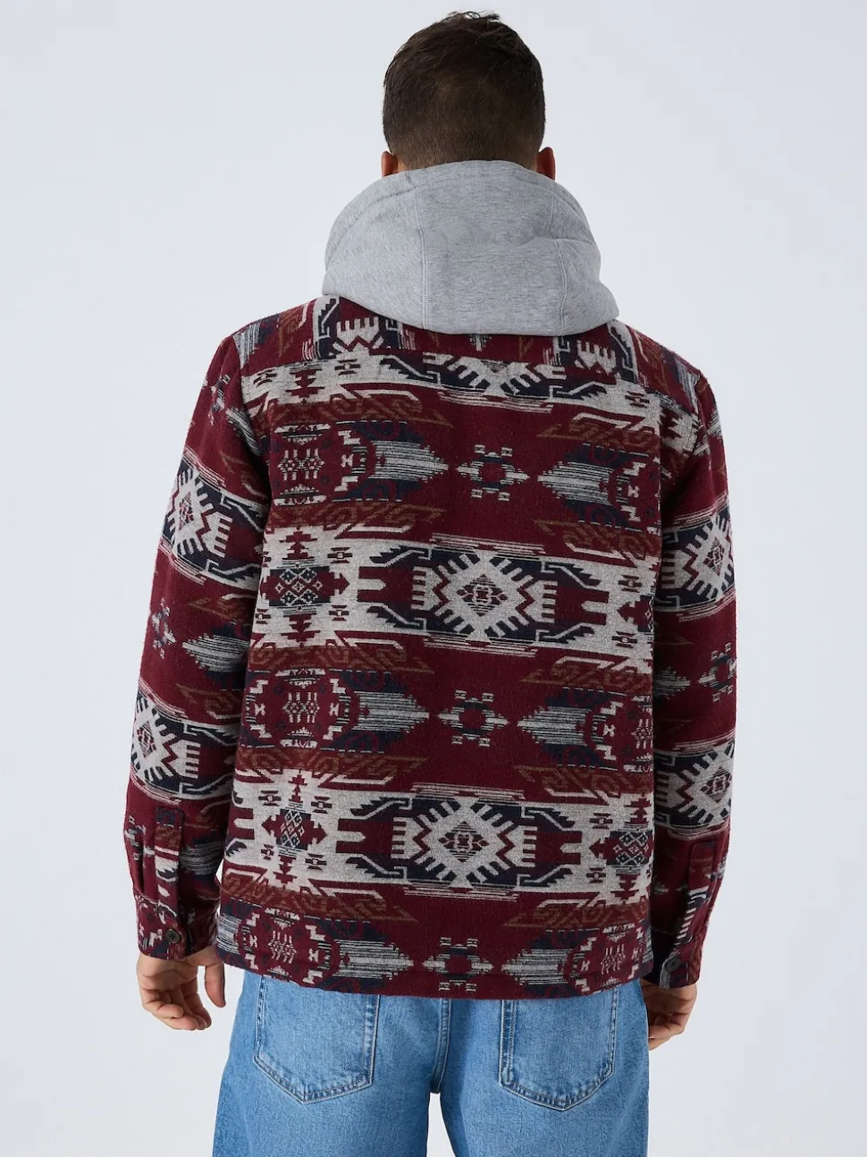Burgundy Red Navajo Style Shacket
