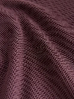 Burgundy Red Regular Fit & 100% Cotton Textured Tipped T-Shirt