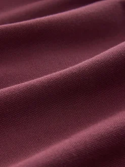 Burgundy Red Regular Fit Short Sleeve Tipped Polo Shirt