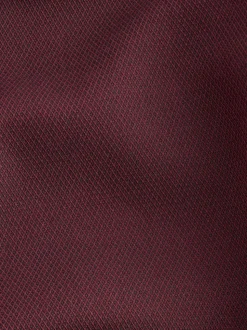 Burgundy Red Regular Fit Easy Care Textured Single Cuff Smart Shirt