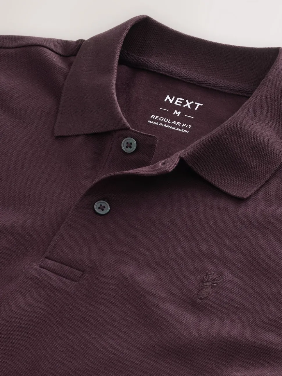 Burgundy Red Regular Fit Short Sleeve Pique Polo Shirt