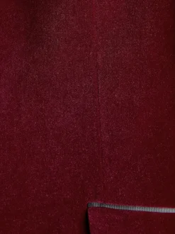 Burgundy Red Slim Fit Signature Pontoglio Italian Velvet Blazer With Shawl Lapel