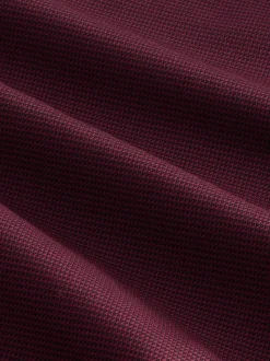 Burgundy Red Slim Fit Signature 100% Cotton with Textured Smart Shirt