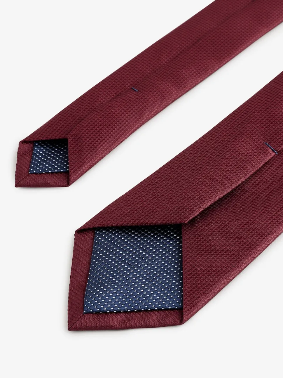 Burgundy Red Slim Textured Tie