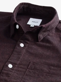 Burgundy Red Soft Touch Oxford Long Sleeve Shirt