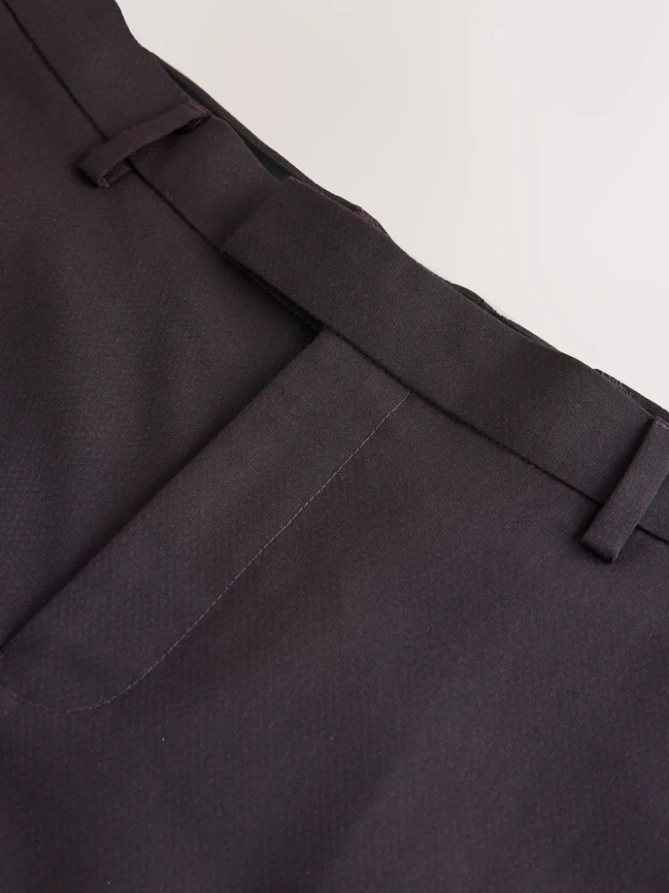 Burgundy Red Tailored Fit Tuxedo Suit Trousers