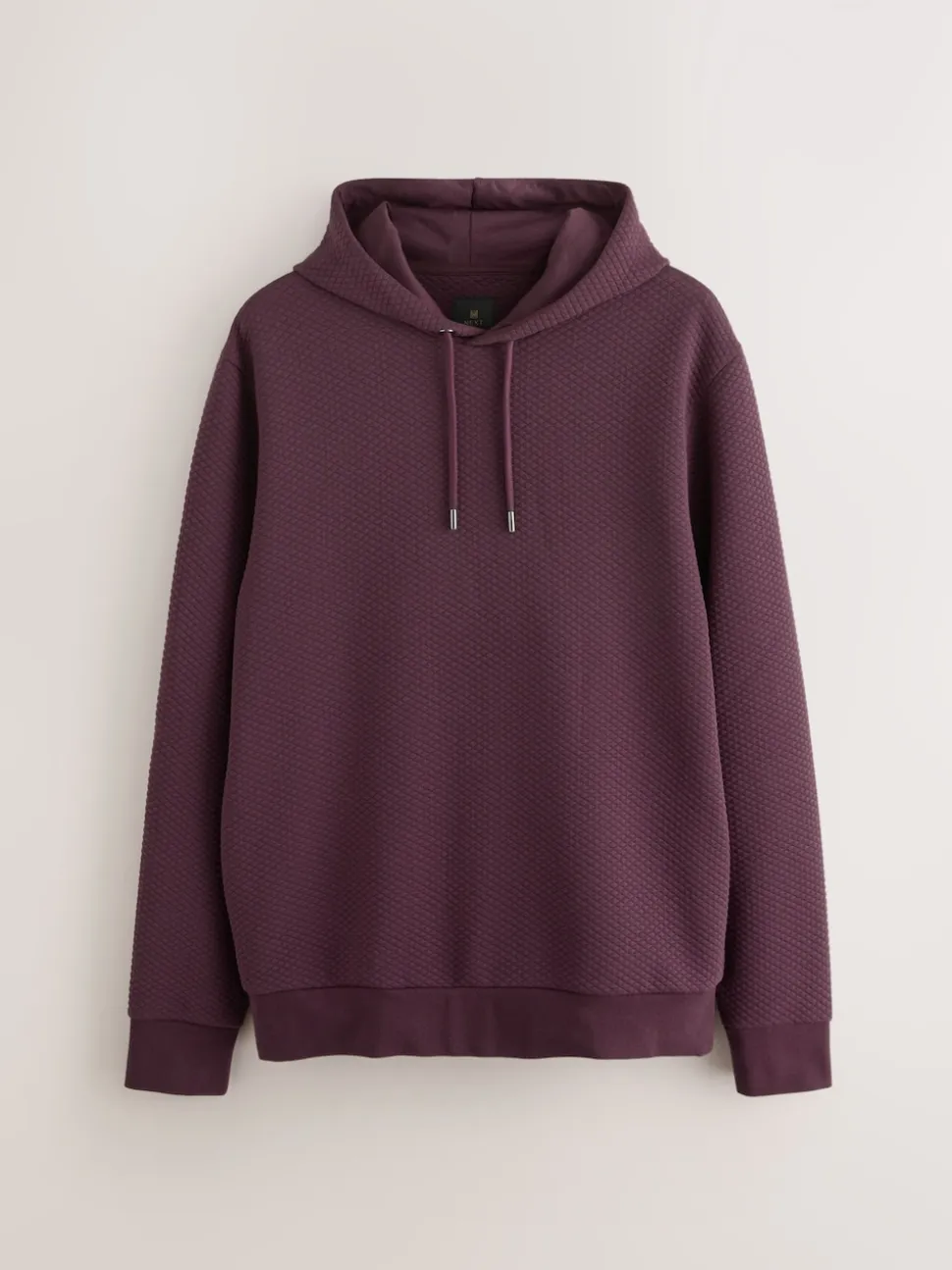 Burgundy Red Textured Overhead Hoodie
