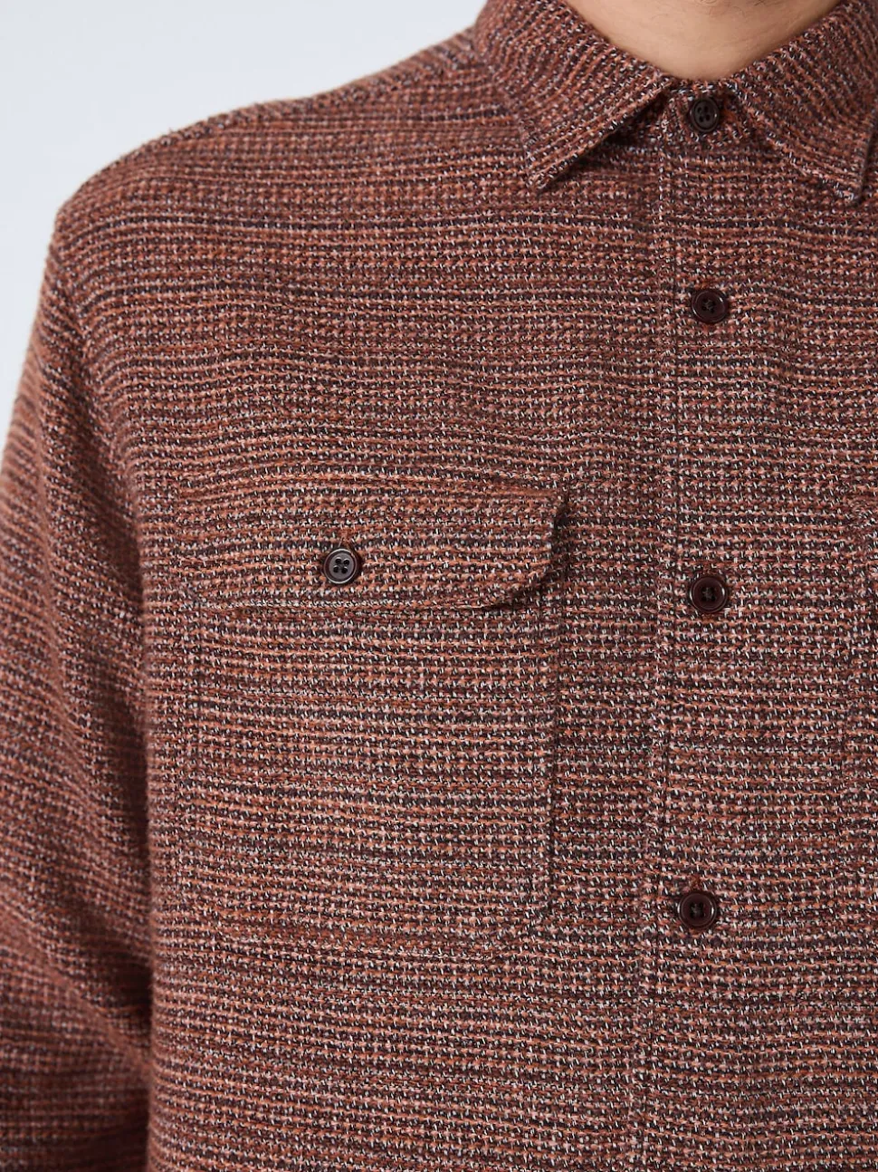 Burgundy Red Textured Shacket Overshirt