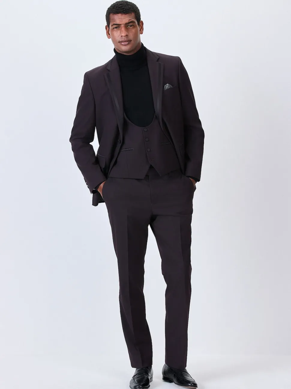 Burgundy Red Tuxedo Suit Waistcoat