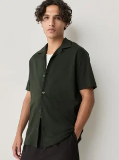 Burgundy Red/Navy Blue/Olive Green Short Sleeve Pique Shirts 3 Pack