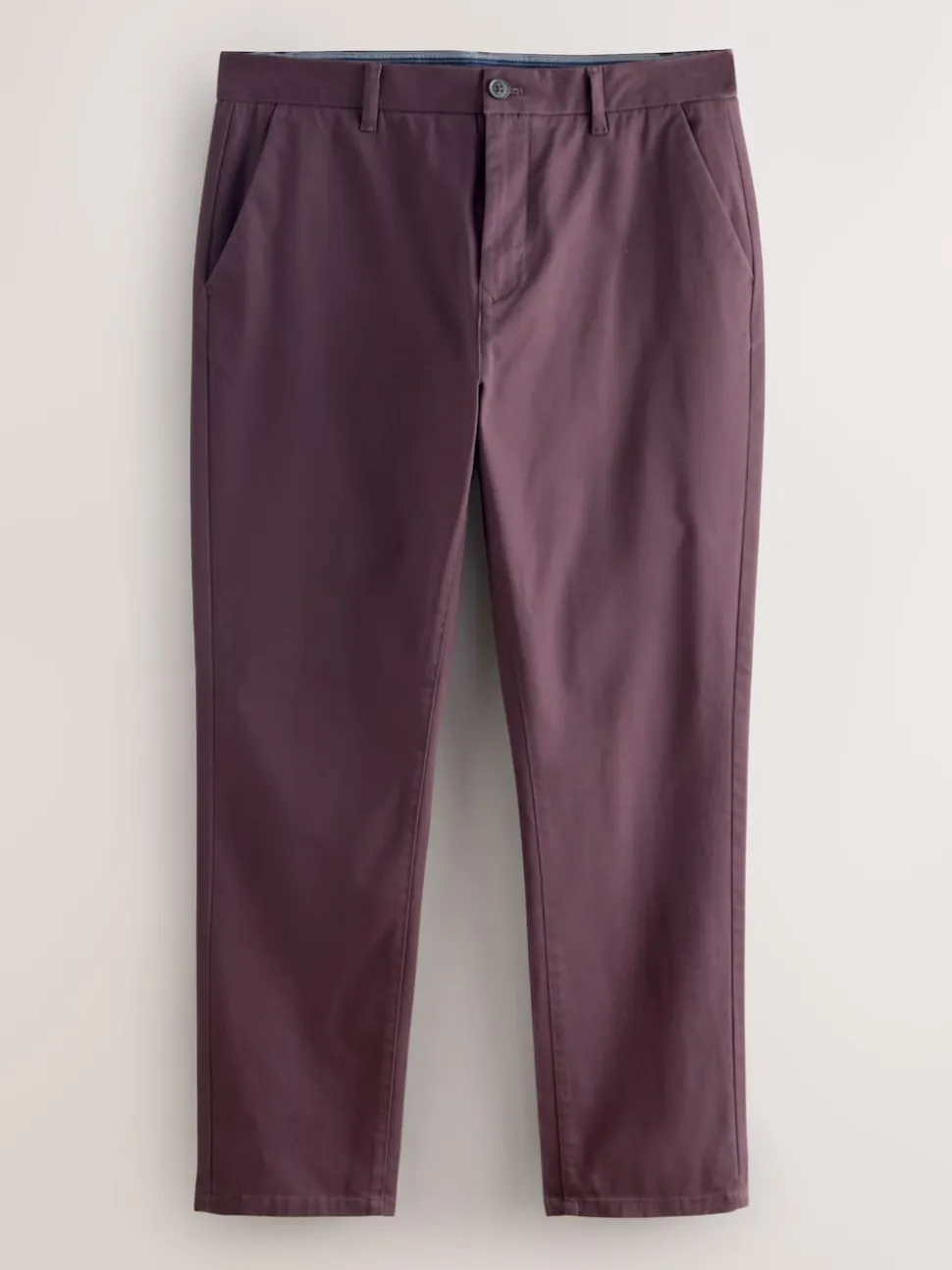 Burgundy Slim Fit Stretch Chinos Trousers