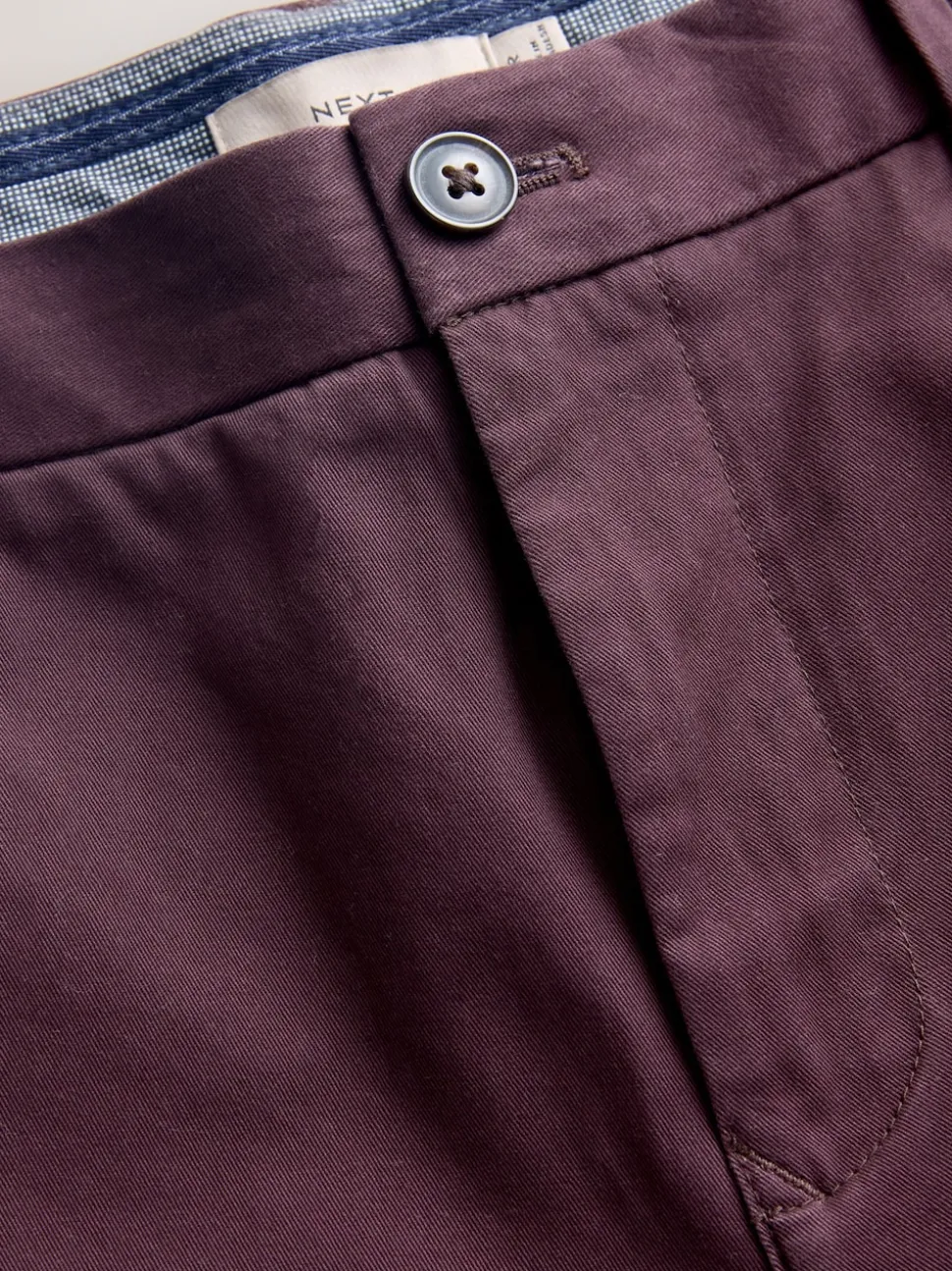 Burgundy Slim Fit Stretch Chinos Trousers