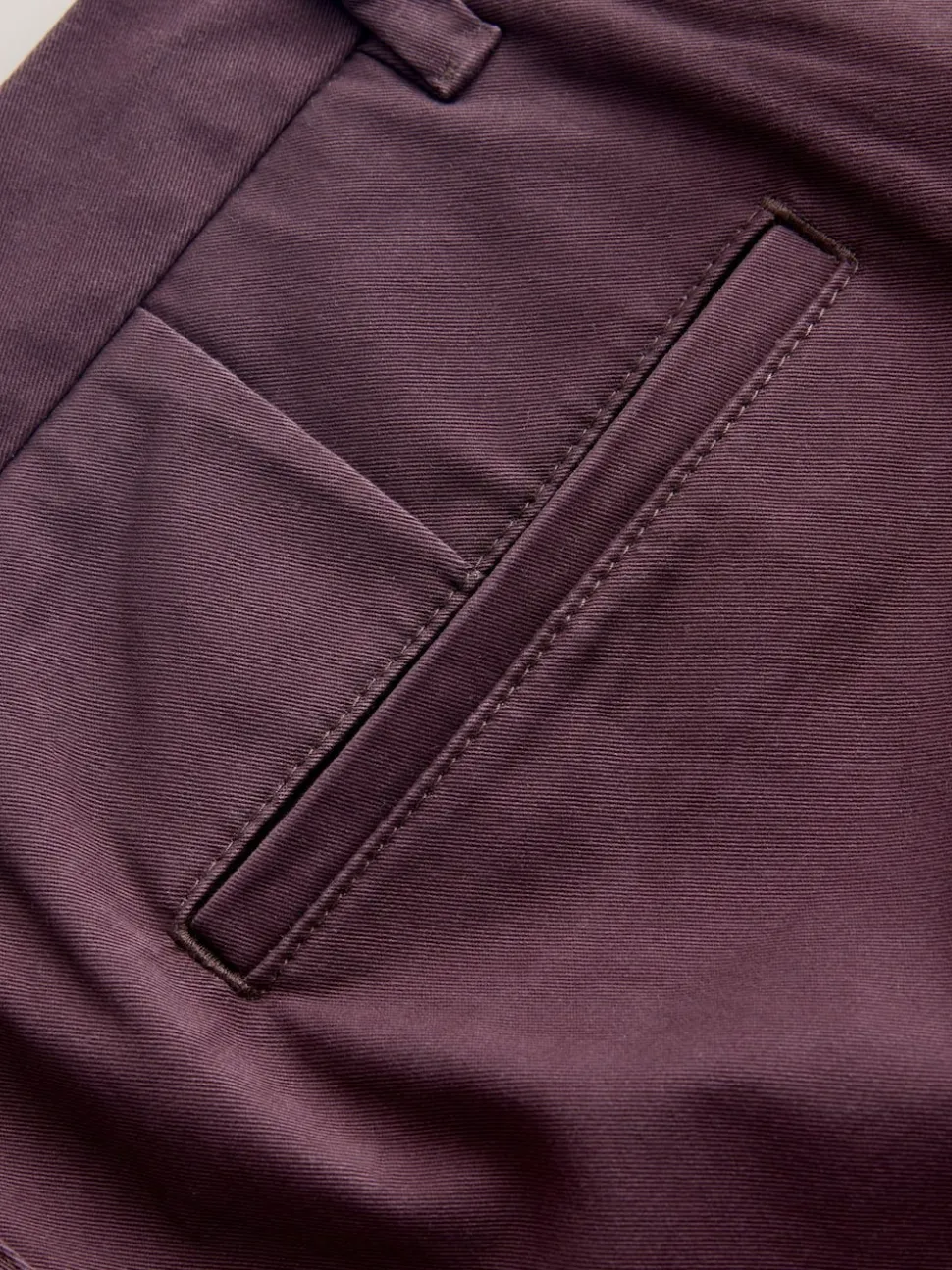 Burgundy Slim Fit Stretch Chinos Trousers