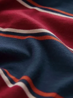 Burgundy/Navy Blue Stripe Rugby Shirt
