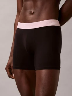Calvin Klein Black Blue/Black Red/Black Pink Icon Cotton Stretch Boxer Briefs 3 Pack