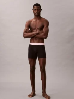 Calvin Klein Black Blue/Black Red/Black Pink Icon Cotton Stretch Boxer Briefs 3 Pack