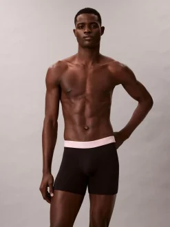 Calvin Klein Black Blue/Black Red/Black Pink Icon Cotton Stretch Boxer Briefs 3 Pack